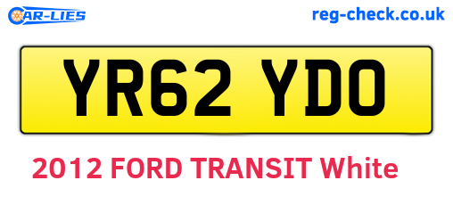 YR62YDO are the vehicle registration plates.