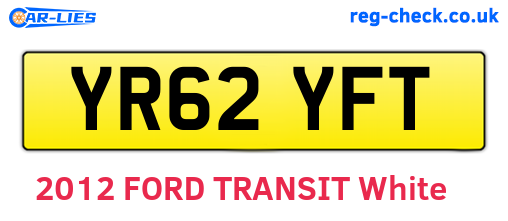 YR62YFT are the vehicle registration plates.