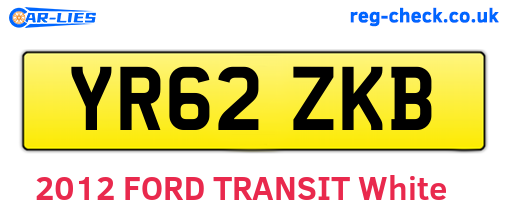 YR62ZKB are the vehicle registration plates.