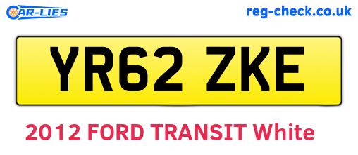 YR62ZKE are the vehicle registration plates.