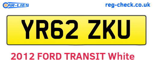 YR62ZKU are the vehicle registration plates.