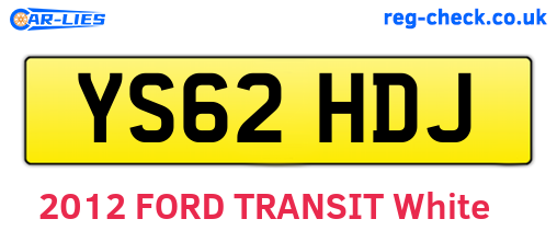 YS62HDJ are the vehicle registration plates.
