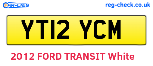 YT12YCM are the vehicle registration plates.
