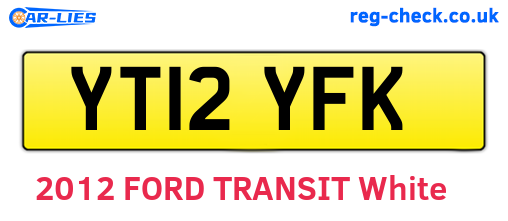 YT12YFK are the vehicle registration plates.