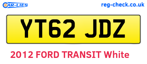 YT62JDZ are the vehicle registration plates.