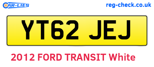 YT62JEJ are the vehicle registration plates.