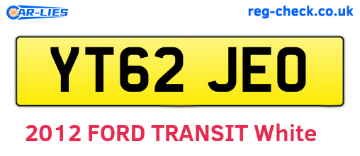 YT62JEO are the vehicle registration plates.