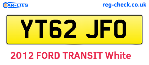 YT62JFO are the vehicle registration plates.