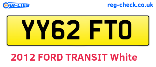 YY62FTO are the vehicle registration plates.