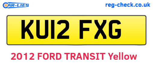 KU12FXG are the vehicle registration plates.