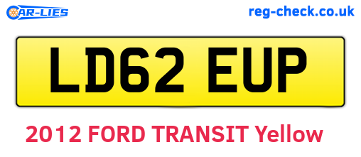 LD62EUP are the vehicle registration plates.