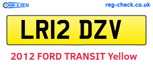 LR12DZV are the vehicle registration plates.