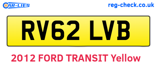 RV62LVB are the vehicle registration plates.