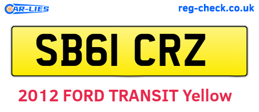 SB61CRZ are the vehicle registration plates.