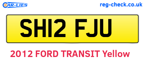 SH12FJU are the vehicle registration plates.