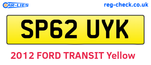 SP62UYK are the vehicle registration plates.
