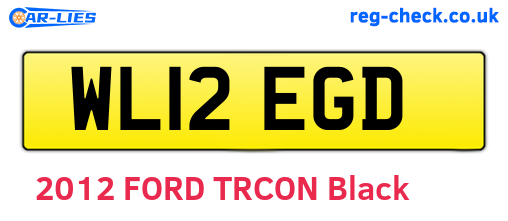 WL12EGD are the vehicle registration plates.