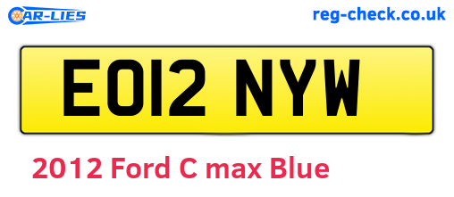 Blue 2012 Ford C-max (EO12NYW)