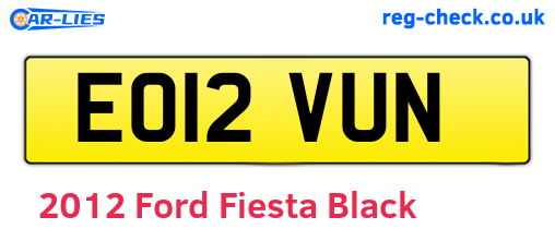 Black 2012 Ford Fiesta (EO12VUN)