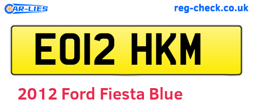 Blue 2012 Ford Fiesta (EO12HKM)