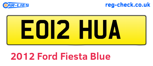 Blue 2012 Ford Fiesta (EO12HUA)