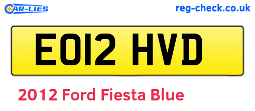 Blue 2012 Ford Fiesta (EO12HVD)