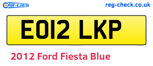 Blue 2012 Ford Fiesta (EO12LKP)
