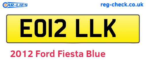 Blue 2012 Ford Fiesta (EO12LLK)
