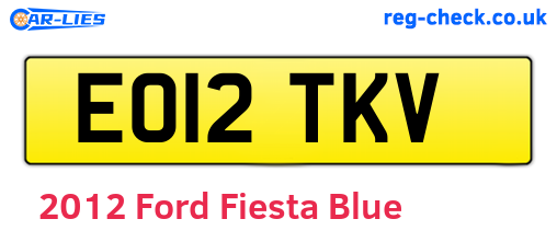 Blue 2012 Ford Fiesta (EO12TKV)