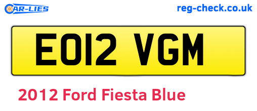 Blue 2012 Ford Fiesta (EO12VGM)
