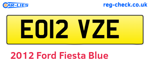 Blue 2012 Ford Fiesta (EO12VZE)