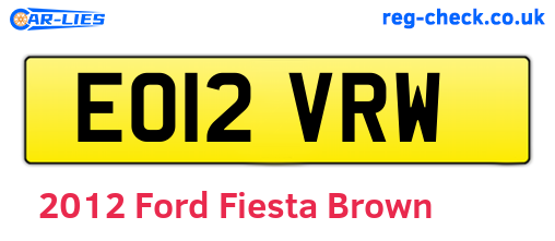 Brown 2012 Ford Fiesta (EO12VRW)