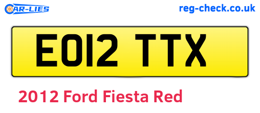 Red 2012 Ford Fiesta (EO12TTX)