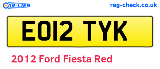 Red 2012 Ford Fiesta (EO12TYK)