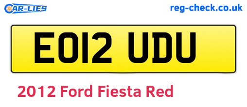 Red 2012 Ford Fiesta (EO12UDU)