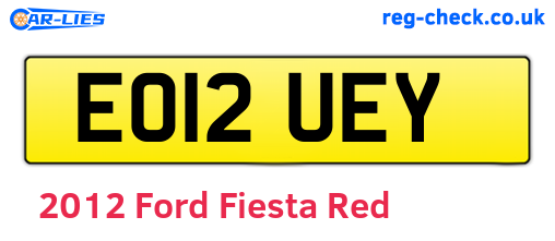 Red 2012 Ford Fiesta (EO12UEY)