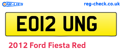 Red 2012 Ford Fiesta (EO12UNG)