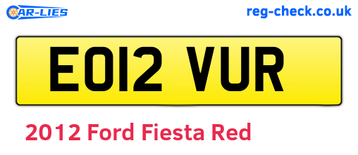 Red 2012 Ford Fiesta (EO12VUR)