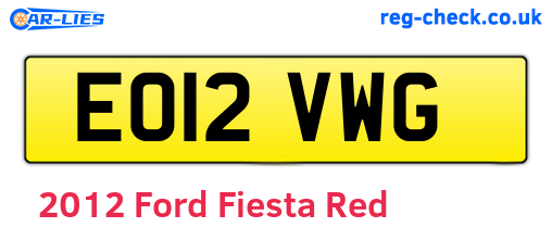 Red 2012 Ford Fiesta (EO12VWG)