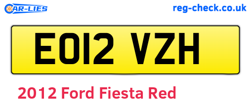 Red 2012 Ford Fiesta (EO12VZH)