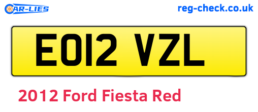 Red 2012 Ford Fiesta (EO12VZL)