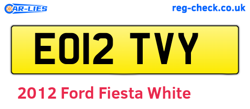 White 2012 Ford Fiesta (EO12TVY)