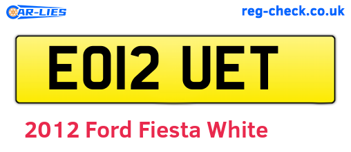 White 2012 Ford Fiesta (EO12UET)