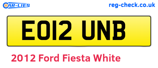 White 2012 Ford Fiesta (EO12UNB)