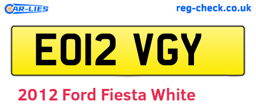 White 2012 Ford Fiesta (EO12VGY)