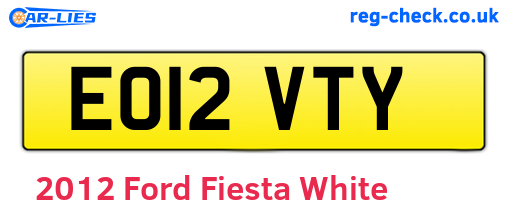 White 2012 Ford Fiesta (EO12VTY)
