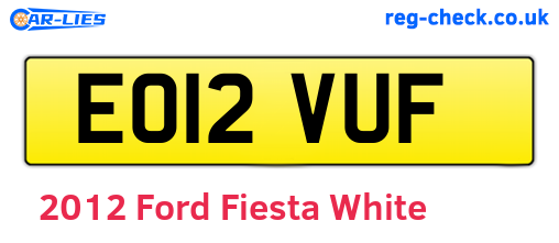 White 2012 Ford Fiesta (EO12VUF)