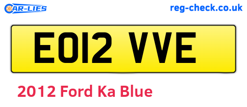 Blue 2012 Ford Ka (EO12VVE)