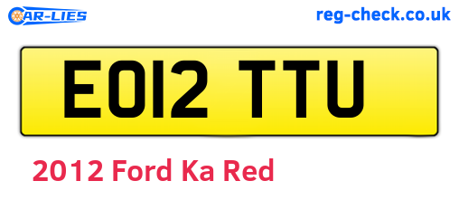 Red 2012 Ford Ka (EO12TTU)
