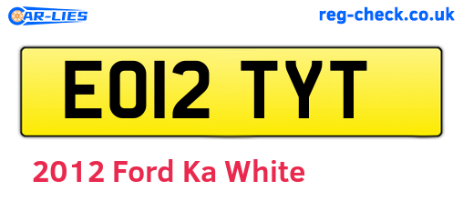 White 2012 Ford Ka (EO12TYT)
